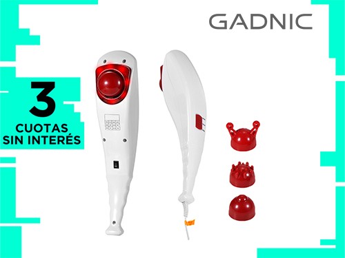 Masajeador de Mano Gadnic Corporal + 4 Cabezales Intercambiables