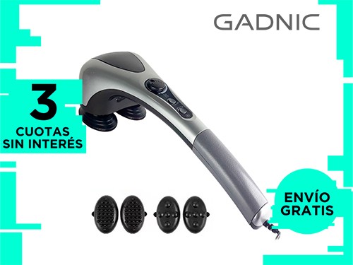 Masajeador De Mano Gadnic M156 Portátil Doble Cabezal