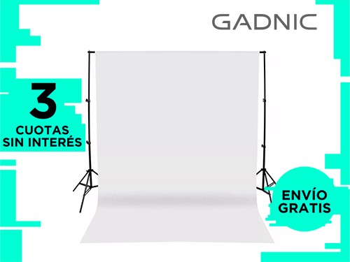 Soporte Porta Fondo Gadnic Profesional con Infinito Blanco