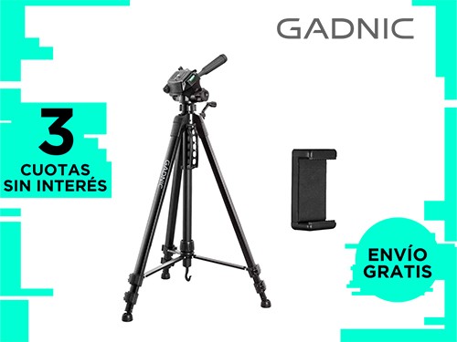 Trípode Gadnic Profesional de Aluminio Regulable 064 a 170mts Hasta 3k