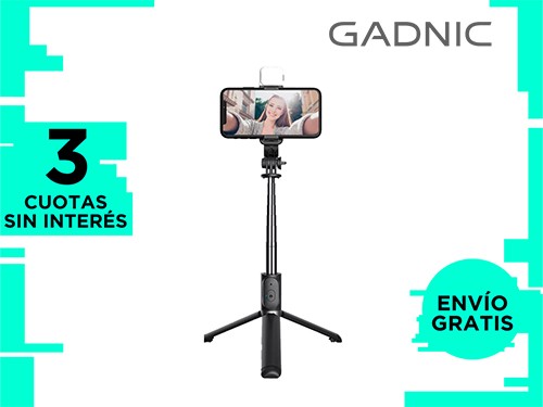 Tripode Gadnic Bastón de Selfie Con Bluetooth y Flash