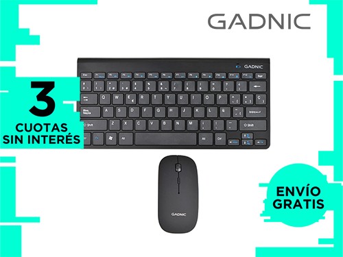 Set de Teclado y Mouse Gadnic Inalámbricos