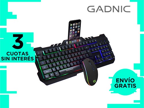 Kit Gaming Teclado + Mouse RGB USB Retro Iluminado