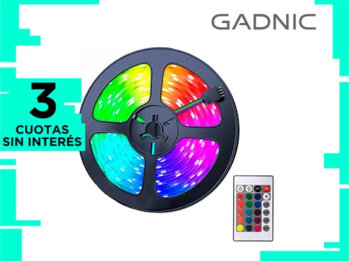 Tira Led Gadnic RGB 5050 L20L Control Remoto 150 Leds