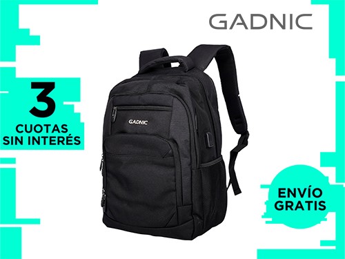 Mochila Impermeable Gadnic Portanotebook y Cierre Antirrobo