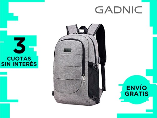 Mochila Antirrobo Gadnic M126B Impermeable Para Notebook