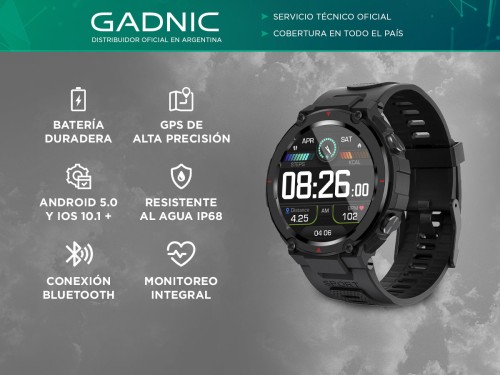 Reloj Inteligente Táctico Gadnic R231 resistente al Agua Deportivo GPS