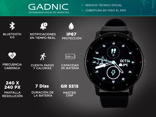 Smartwatch Gadnic Reloj Inteligente IOS Android