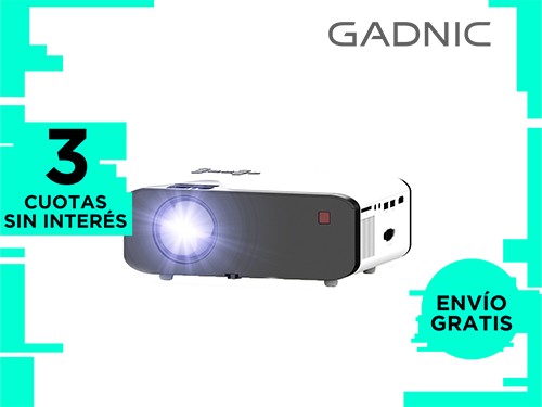 Proyector Gadnic MiniCine Led 5000 Lúmenes 4K Mini Portátil Hasta 150