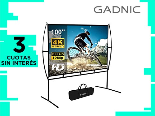 Pantalla de Proyector Gadnic con Soporte Plegable Portátil de 100 pulg