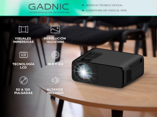 Proyector Gadnic Luminous Pro 6200 Lúmens Full HD Con Altavoz