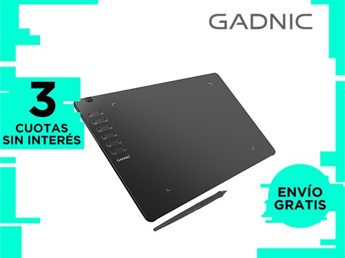 Tableta de Dibujo Gráfico Gadnic 8192 Niveles de Presión