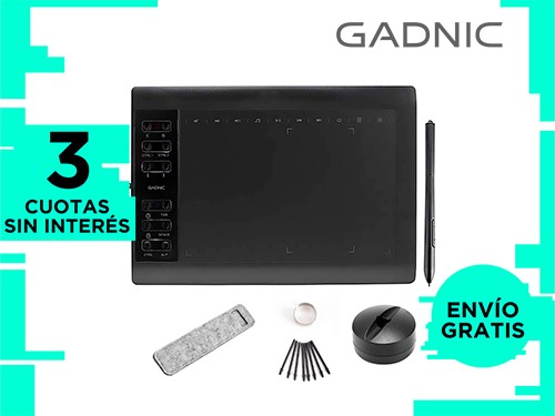 Tableta Gráfica Gadnic TBG123 10 x 6 Con 8192 Niveles De Presión Y 22