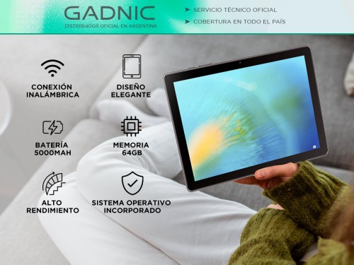 Tablet Gadnic 4GB RAM 64GB Android 10 Pulgadas