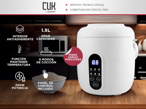 Arrocera Eléctrica Riceron Gadnic Olla Eléctrica Multi Función 1.5L