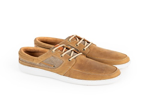 Casual Mocassino Oliver Zap 2 Engrasado Brown/Lona Canela