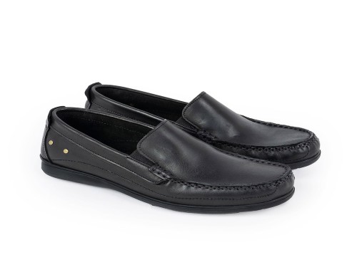 Mocasines y Náuticos Mocassino Santino 1 Cuero Negro