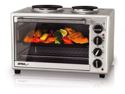 HORNO ATMA ELECTRICO 50 LTS CON ANAFE 3600 W PLATEADO MOD HG5022API