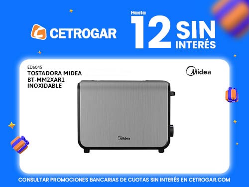 Tostadora Midea BT-MM2XAR1 inoxidable