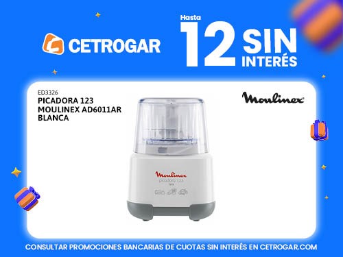 Picadora 123 Moulinex AD6011AR Blanca