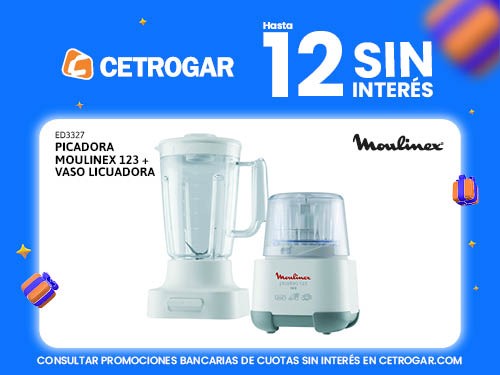 Picadora Moulinex 123 + vaso licuadora AD6021AR