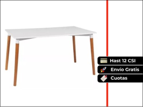 Mesa De Comedor Eames 140x80 Cm