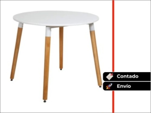 Mesa De Comedor Eames Redonda 90 Cm | Contado