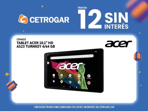 Tablet Acer 10.1" HD A523 TURNKEY 4/64 GB