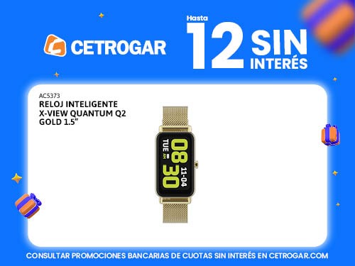 Reloj Inteligente X-View Quantum Q2 Gold 1.5"