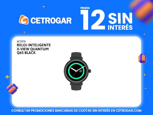 Reloj inteligente X-View Quantum Q6S black