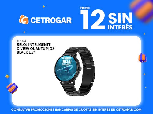 Reloj Inteligente X-View Quantum Q8 Black 1.5"