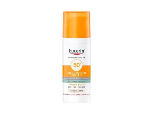 PROTECTOR SOLAR EUCERIN facial toque seco FPS 50 tono claro x 50 ml