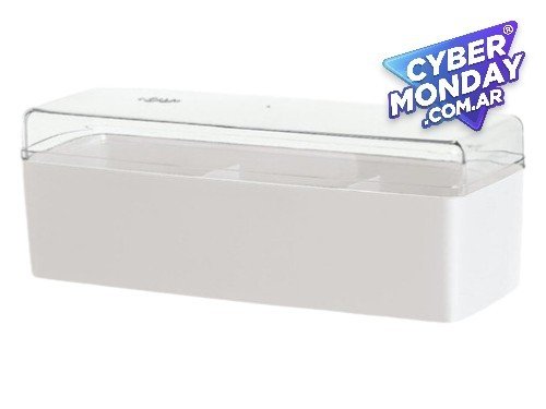 Organizador De Te Con 3 Divisores Ou Pc555bcf Color Blanco