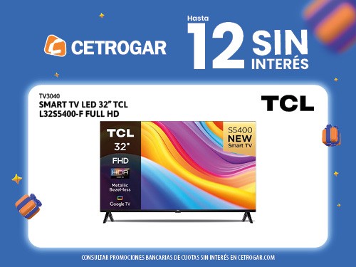 Smart TV LED 32" TCL L32S5400-F Full HD