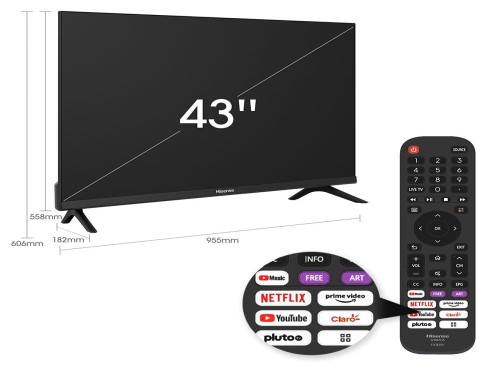 Smart TV LED 43" Hisense 43A42H Full HD 