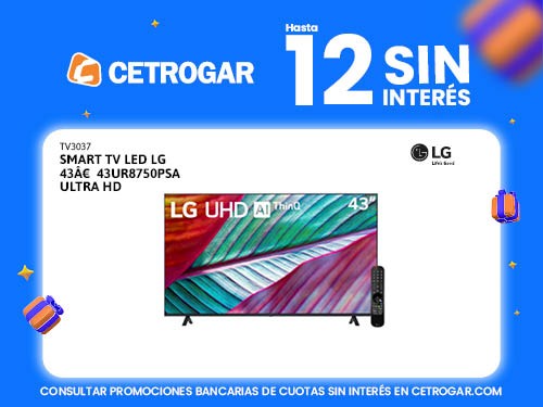 Smart TV LED LG 43" 43UR8750PSA Ultra HD