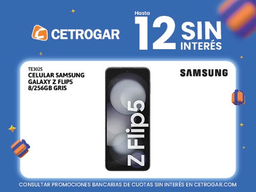 Celular Samsung Galaxy Z Flip5 8/256GB gris