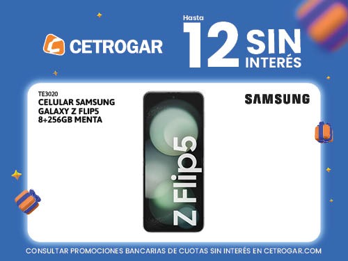 Celular Samsung Galaxy Z Flip5 8+256GB menta