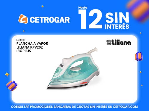 Plancha a vapor Liliana RPV202 Iroplus