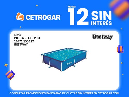 Pileta Steel Pro 10471 1500 lt Bestway