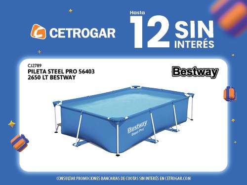 Pileta Steel Pro 56403  2650 lt Bestway