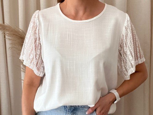 Blusa broderie lisa