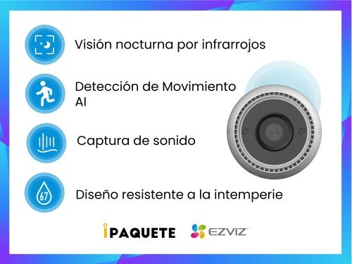 Cámara de Seguridad Ezviz Exterior Full HD 1080p Wifi Ip Smart Home