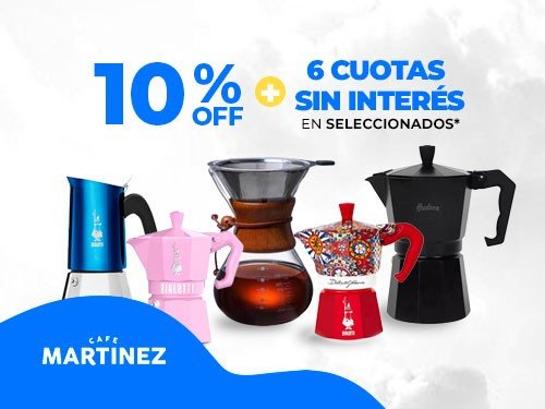 Hasta 10%OFF En Cafeteras + 20% By MODO + 6 Cuotas S/I