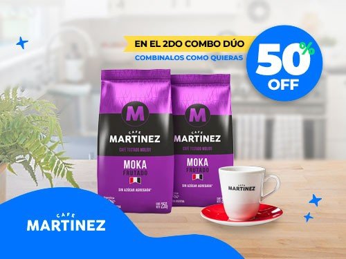 50% OFF en 2do Dúo de Café Molido + 20% By MODO