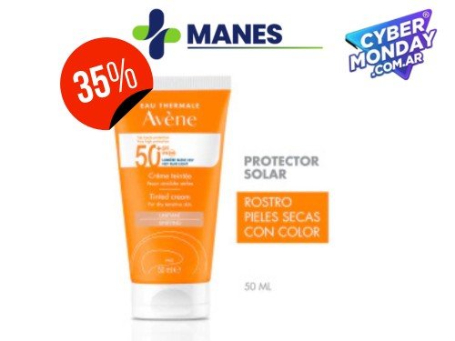 AVENE PROTECTOR SOLAR SPF50+ CREMA CON COLOR PARA PIELES SECAS X 50ML