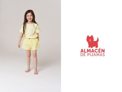 Conjunto Pijama Kids Short y Manga Corta Amarillo | Almacén de pijamas