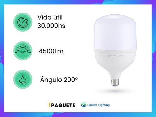 Lámpara LED Alta Potencia Galponera 50w Foco 4800 lúmenes Luz Fría