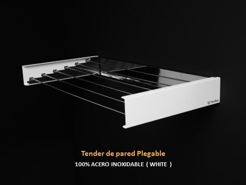 Tender TENFLEX plegable de pared - 100x50 cm-Acero Inoxidable - White