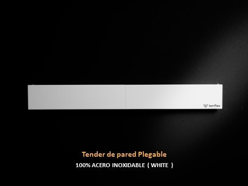 Tender TENFLEX plegable de pared - 80x40 cm - Acero Inoxidable - White